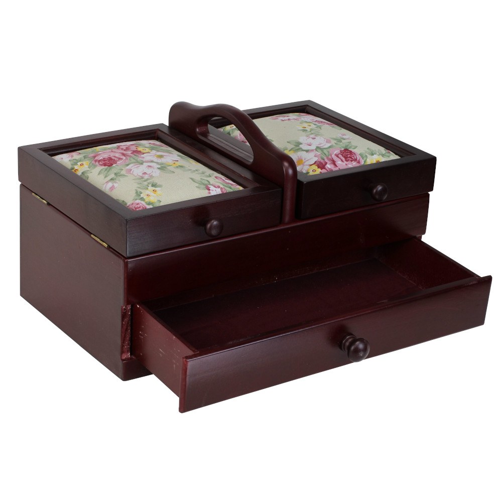 Medium Classic Wooden Sewing Caddy image # 61534