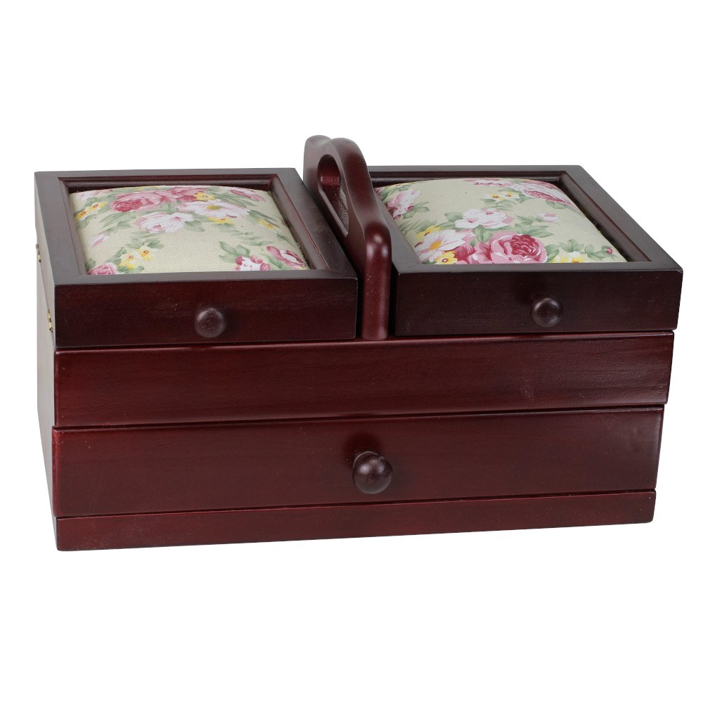 Medium Classic Wooden Sewing Caddy image # 61536
