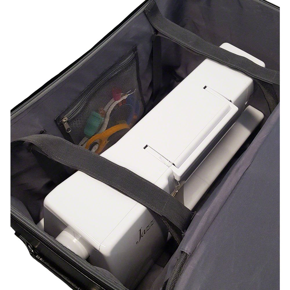 24in Wheeled Sewing Machine Hard Case - Black Hard sewing machine case