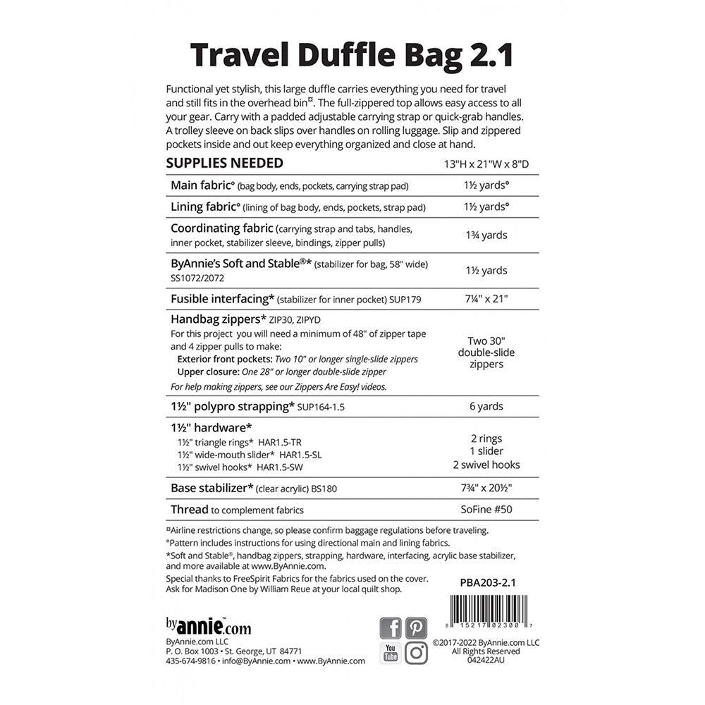 Travel Duffle Bag 2.1 Pattern image # 105037
