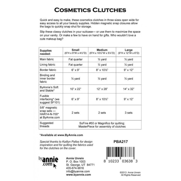 Cosmetic Clutches Pattern image # 48857