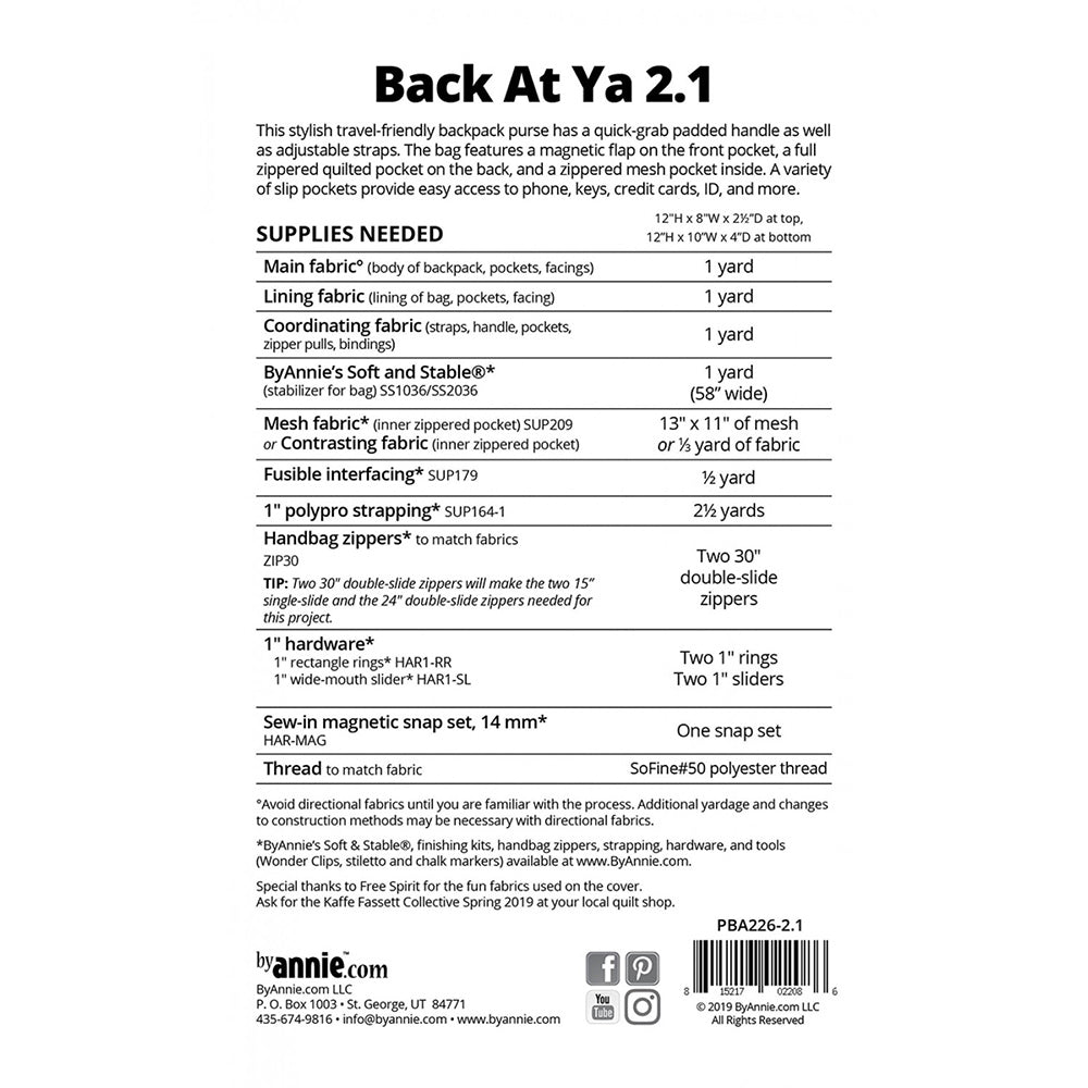 Back At Ya 2.1 Backpack Pattern image # 65967