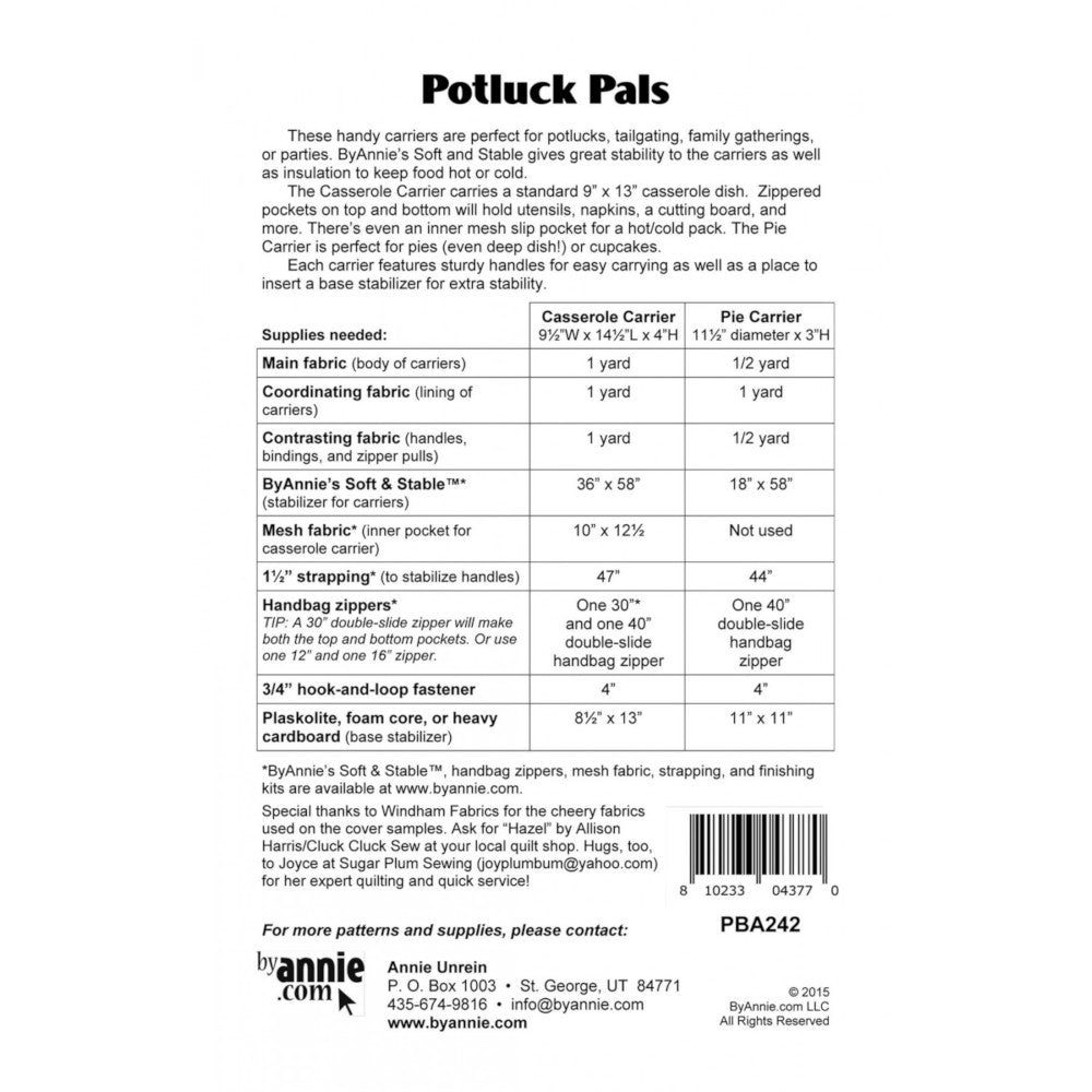 Potluck Pals Pattern image # 48780