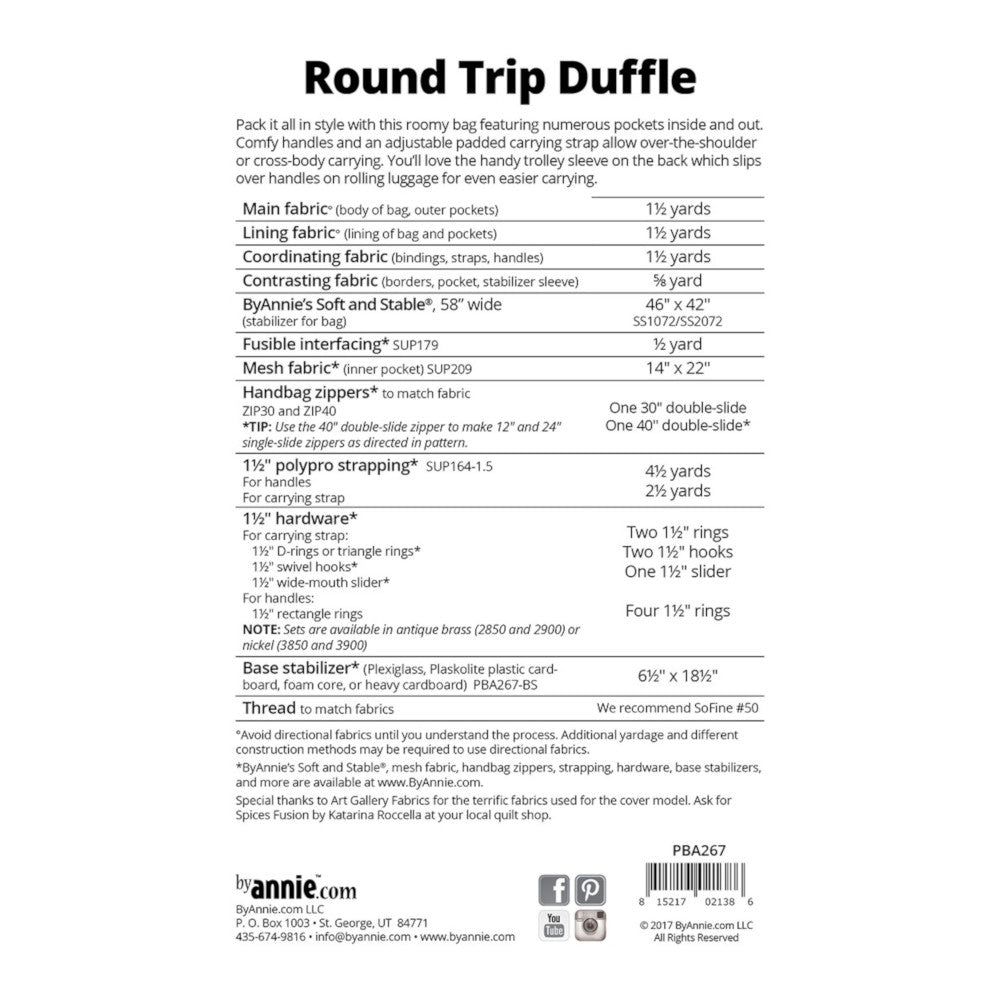 Round Trip Duffle Pattern image # 48695