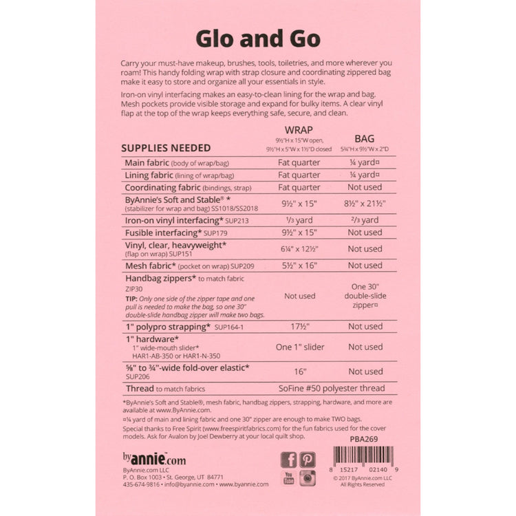 Glo and Go Essentials Wrap and Bag Pattern image # 48791