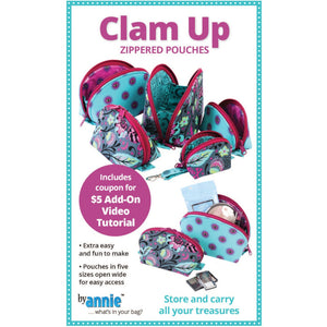 Clam Up Zippered Pouches Pattern image # 48674