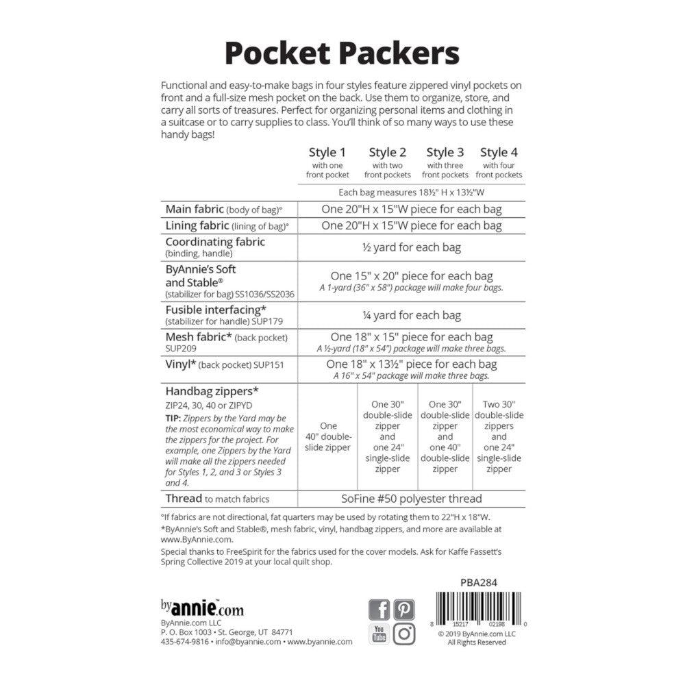 Pocket Packers Pattern