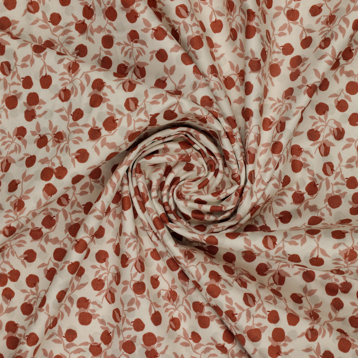 Primrose & Parsley Fabric Collection - Apples Natural: swirled PCPR26832