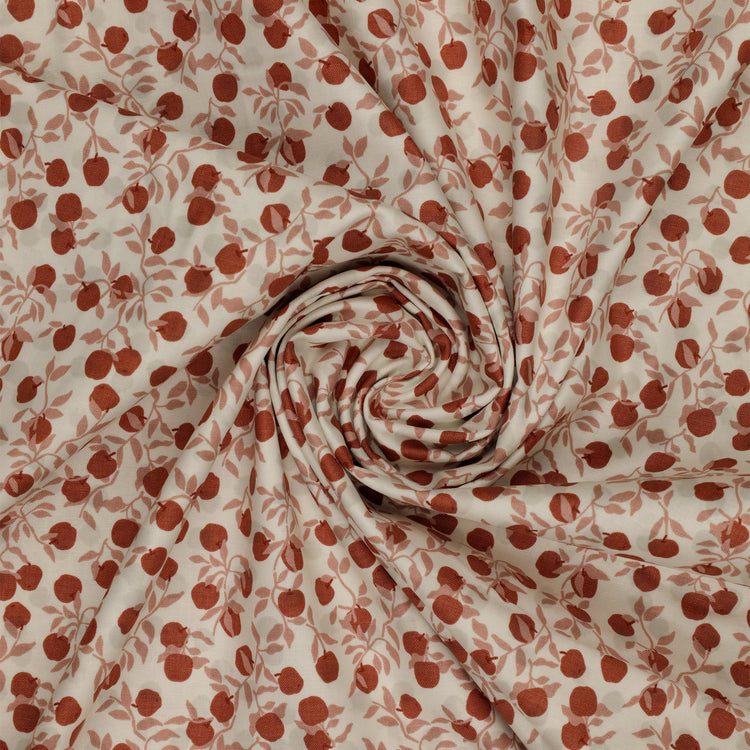 Primrose & Parsley Fabric Collection - Apples Natural: swirled PCPR26832