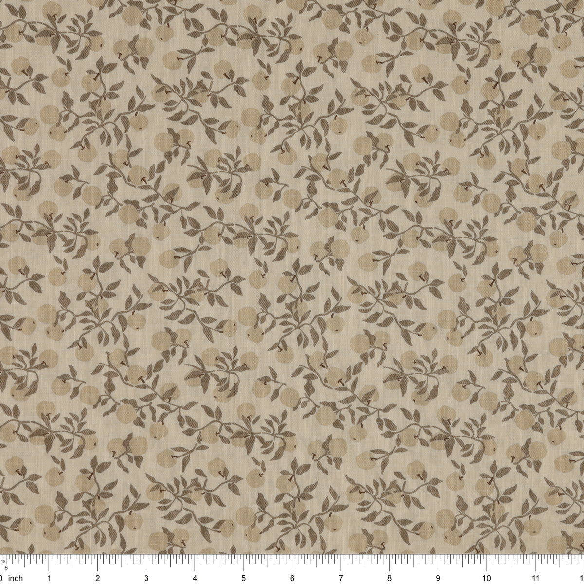 Primrose & Parsley Fabric Collection - Apples Light Sage: with ruler for scale PCPR26833