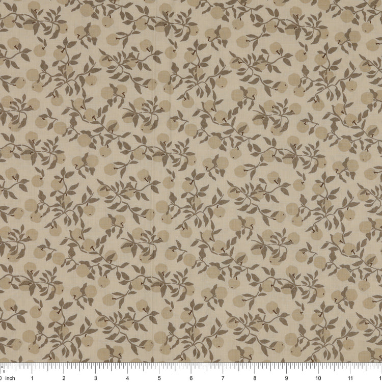 Primrose & Parsley Fabric Collection - Apples Light Sage: with ruler for scale PCPR26833