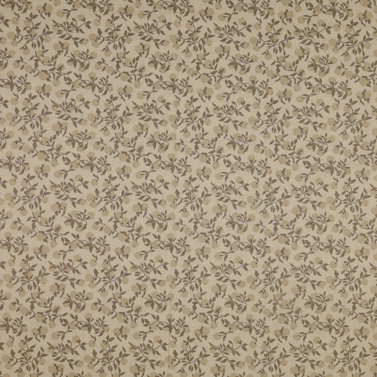 Primrose & Parsley Fabric Collection - Apples Light Sage: soft beige apples and sage-brown leafy branches on a light sage background PCPR26833