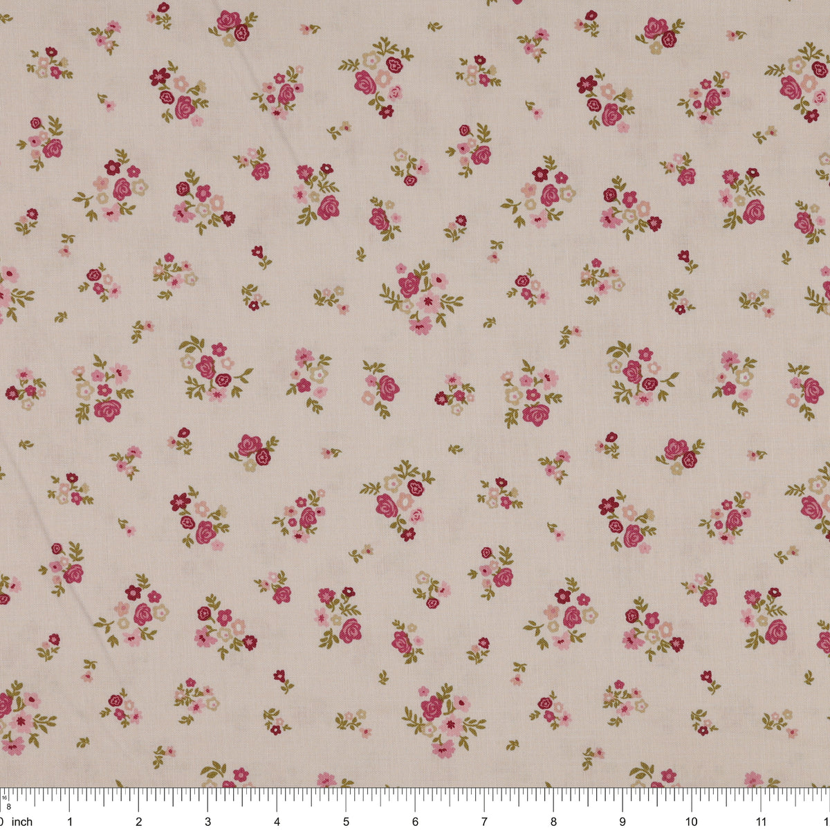 Primrose & Parsley Fabric Collection - Briar Rose Blush: with ruler for scale PCPR26834