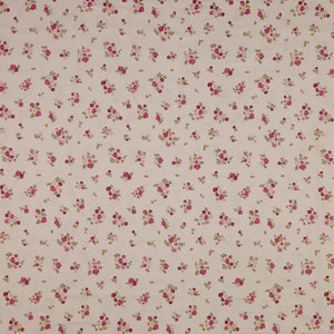 Primrose & Parsley Fabric Collection - Briar Rose Blush: small pink and magenta floral clusters with green leaves on a blush background PCPR26834