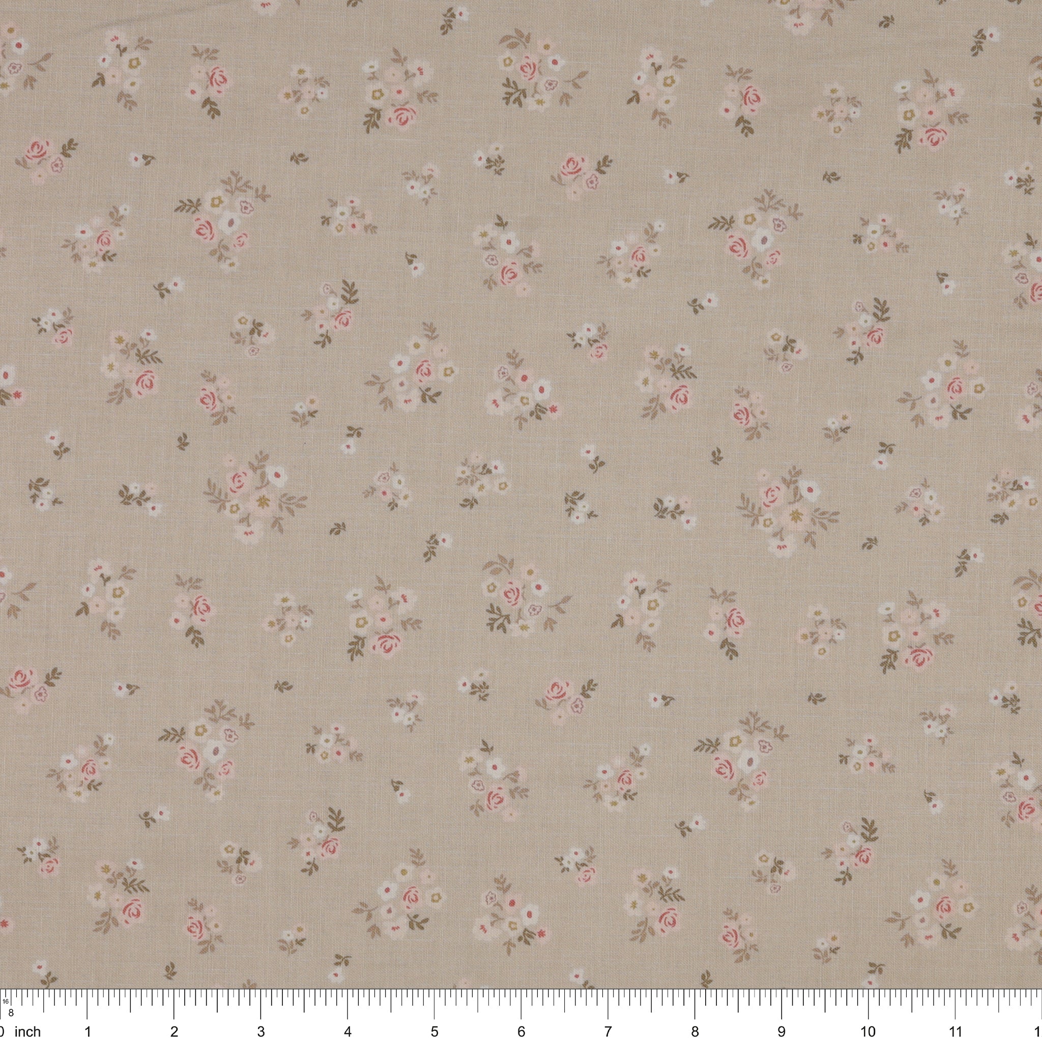 Primrose & Parsley Fabric Collection - Briar Rose Sage: with ruler for scale PCPR26835