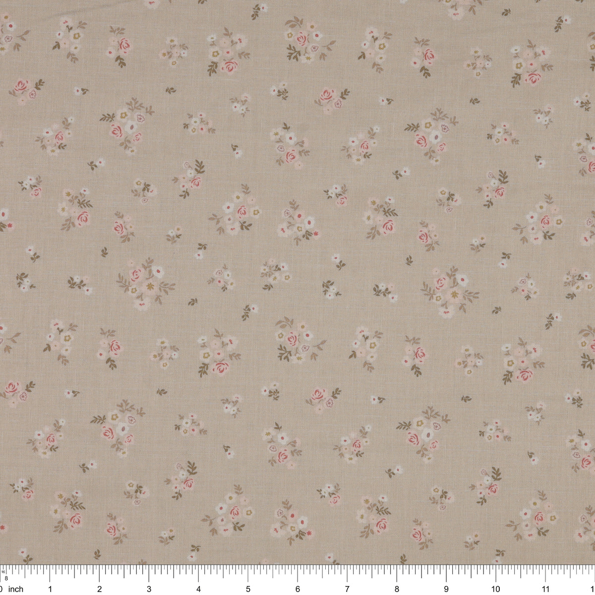 Primrose & Parsley Fabric Collection - Briar Rose Sage: with ruler for scale PCPR26835