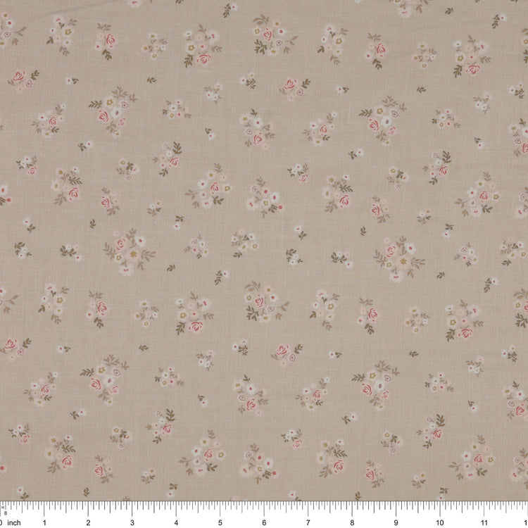 Primrose & Parsley Fabric Collection - Briar Rose Sage: with ruler for scale PCPR26835
