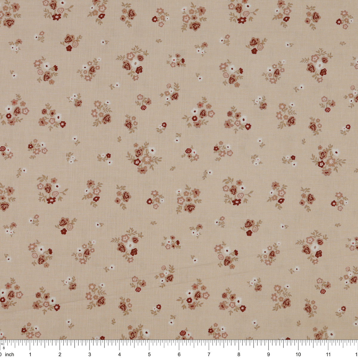 Primrose & Parsley Fabric Collection - Briar Rose Beige: with ruler for scale PCPR26836