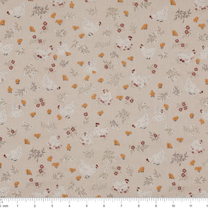 Primrose & Parsley Fabric Collection - Nesting Beige: with ruler for scale PCPR26837