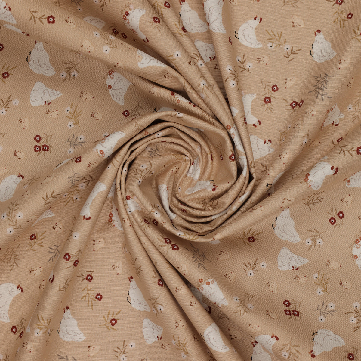 Primrose & Parsley Fabric Collection - Nesting Carmel: swirled PCPR26838