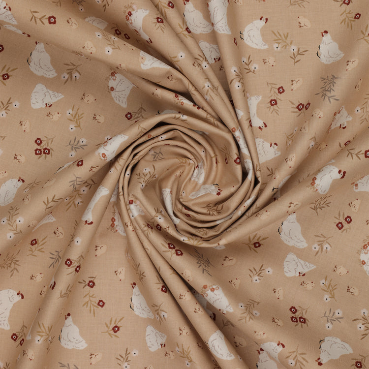 Primrose & Parsley Fabric Collection - Nesting Carmel: swirled PCPR26838