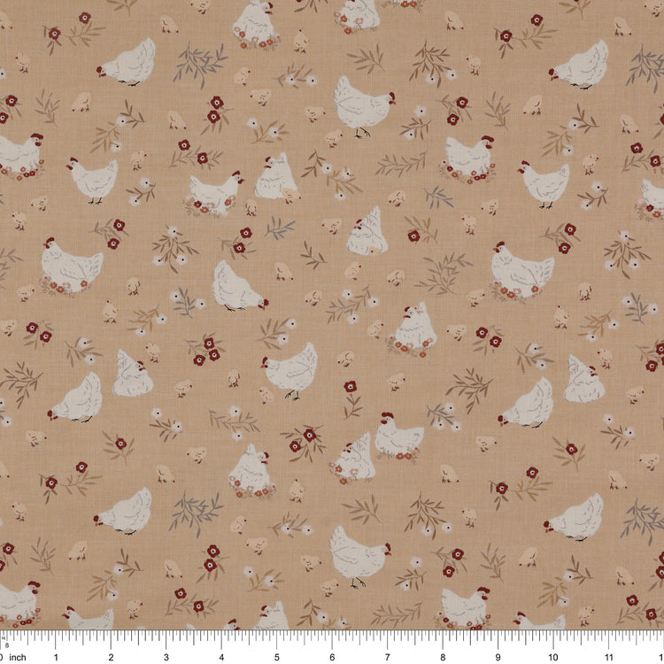Primrose & Parsley Fabric Collection - Nesting Carmel: with ruler for scale PCPR26838
