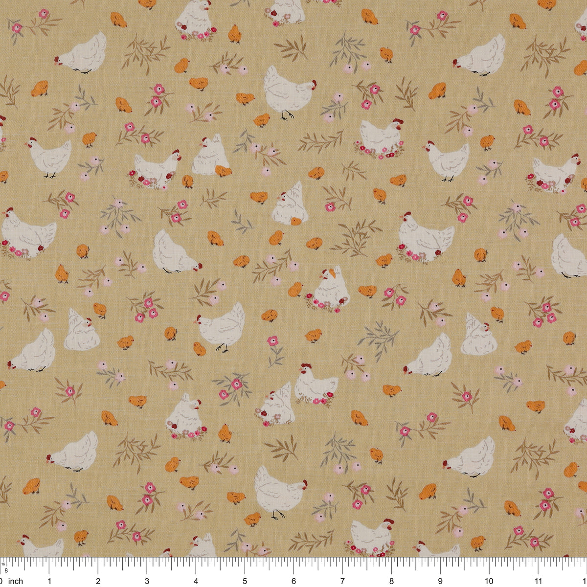 Primrose & Parsley Fabric Collection - Nesting Sage: with ruler for scale PCPR26839