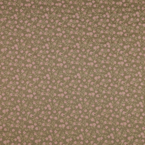 Primrose & Parsley Fabric Collection - Apples Dark Sage: blush pink apples and muted green leafy branches on a dark sage background PCPR2683