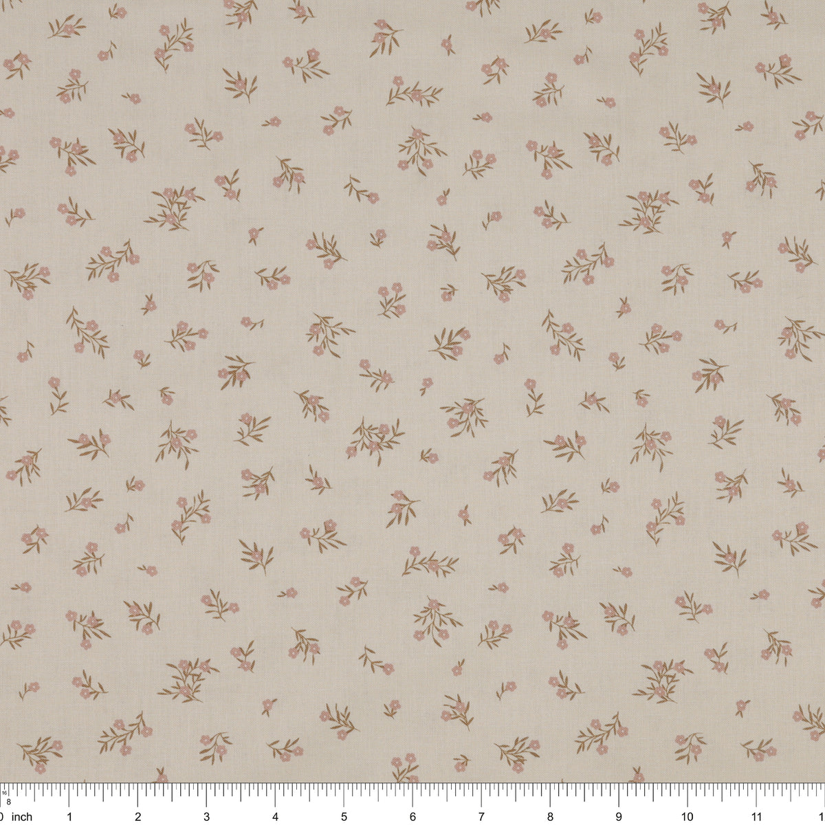 Primrose & Parsley Fabric Collection - Meadow Sprigs Beige: with ruler for scale PCPR26841
