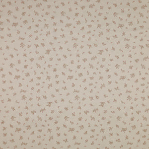 Primrose & Parsley Fabric Collection - Meadow Sprigs Beige: Cream fabric with scattered sprigs of tiny dusty pink flowers and delicate brown leaves PCPR26841