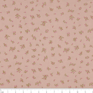 Primrose & Parsley Fabric Collection - Meadow Sprigs Rose: with ruler for scale PCPR26842