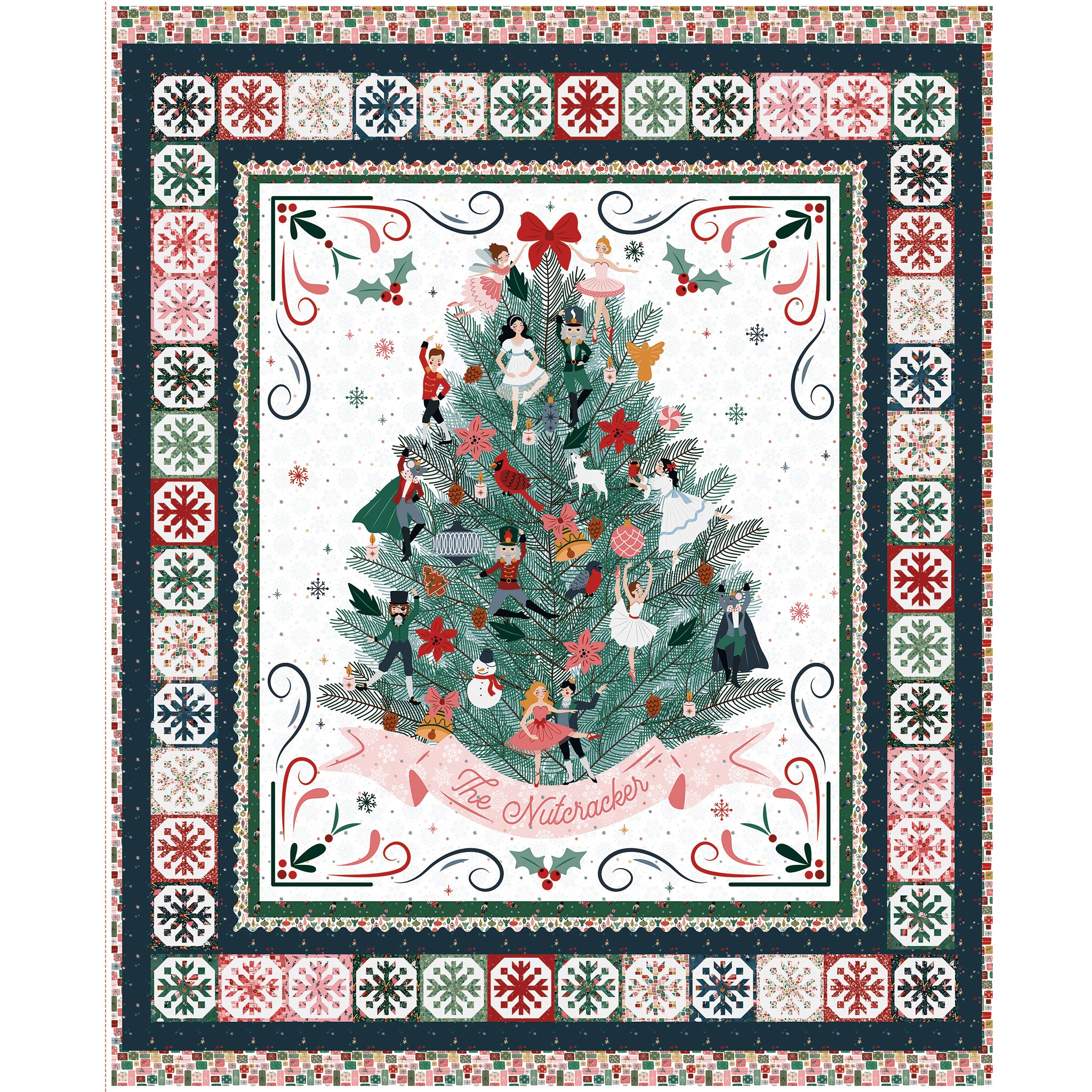 Nutcracker Tradition Fabric Collection - Decorate the Tree Panel