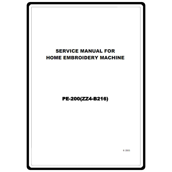 Service Manual, Brother PE-200 image # 13497