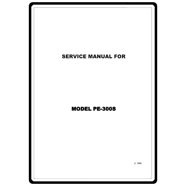 Service Manual, Brother PE300S image # 22156