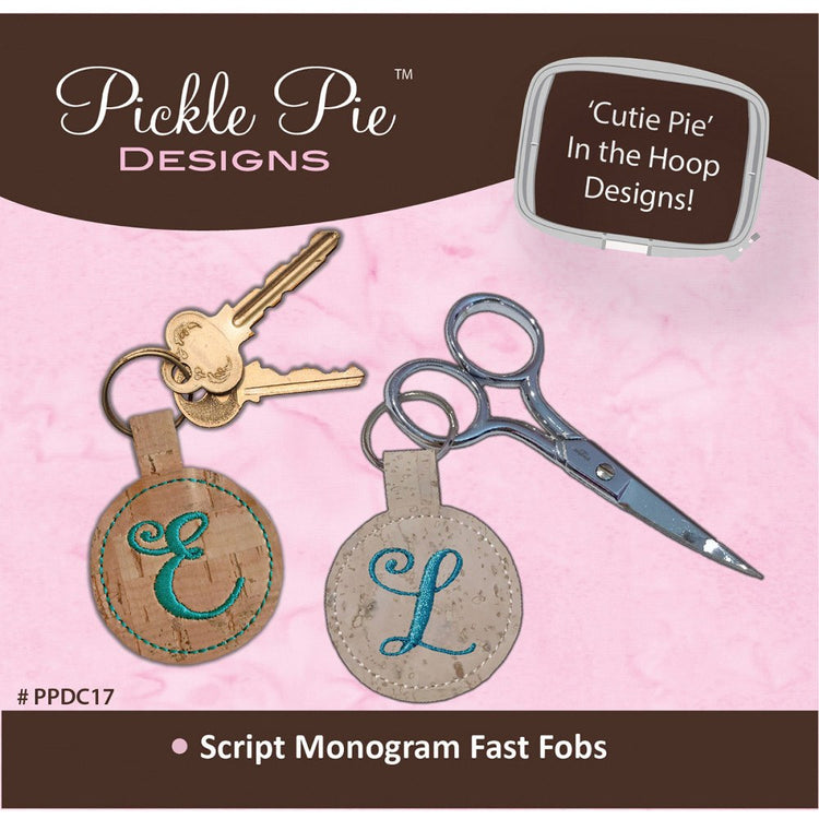 Monogrammed Fast Fobs Embroidery CD - Script Letters image # 52149