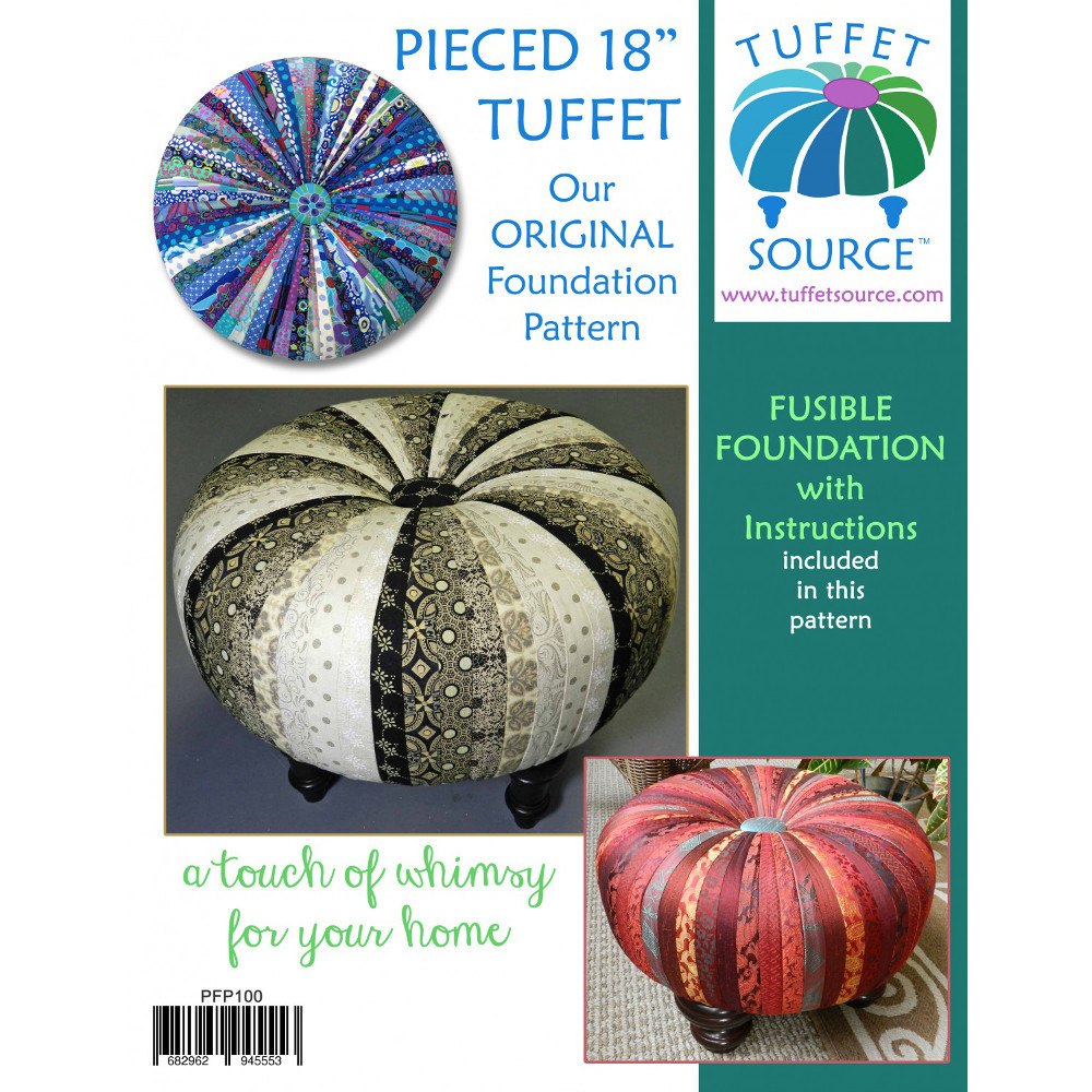 Pieced 18" Tuffet Pattern with Foundation and Guide image # 35621