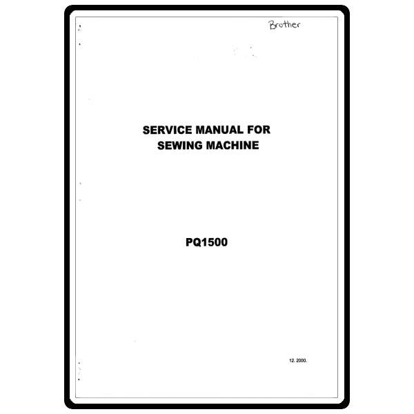 Service Manual, Brother PQ1500 image # 11983