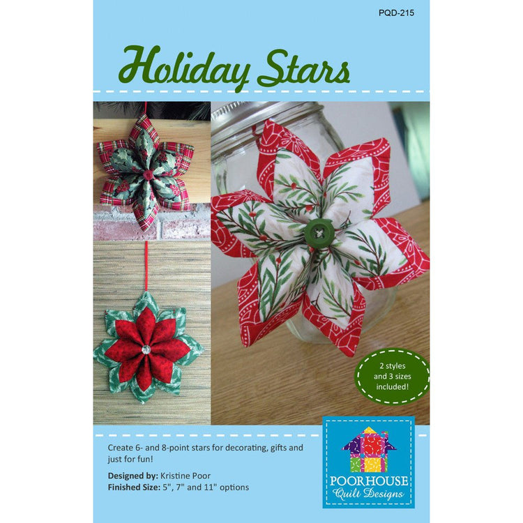 Holiday Stars Pattern, Poorhouse Quilt Designs image # 35883