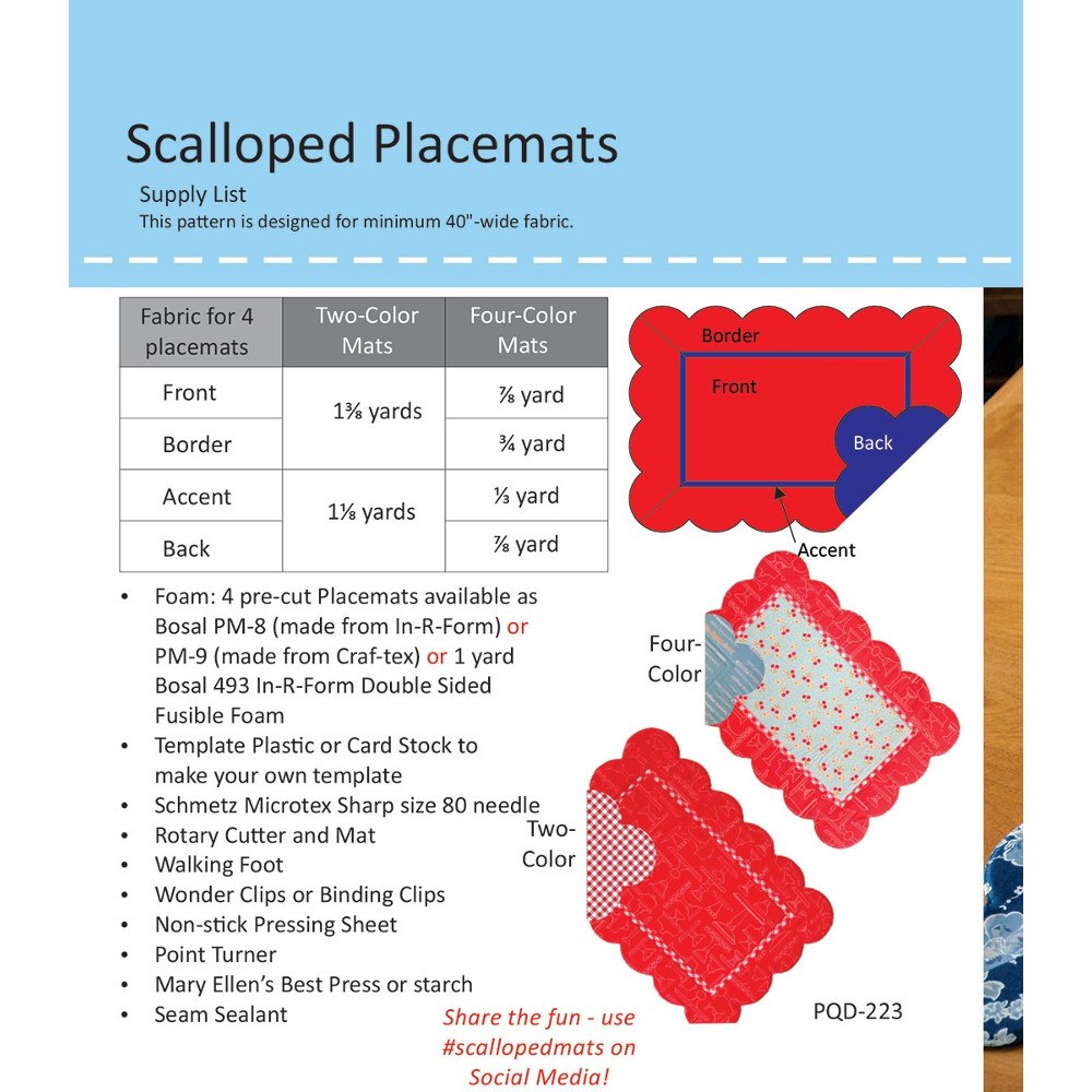 Scalloped Placemat Pattern image # 43780
