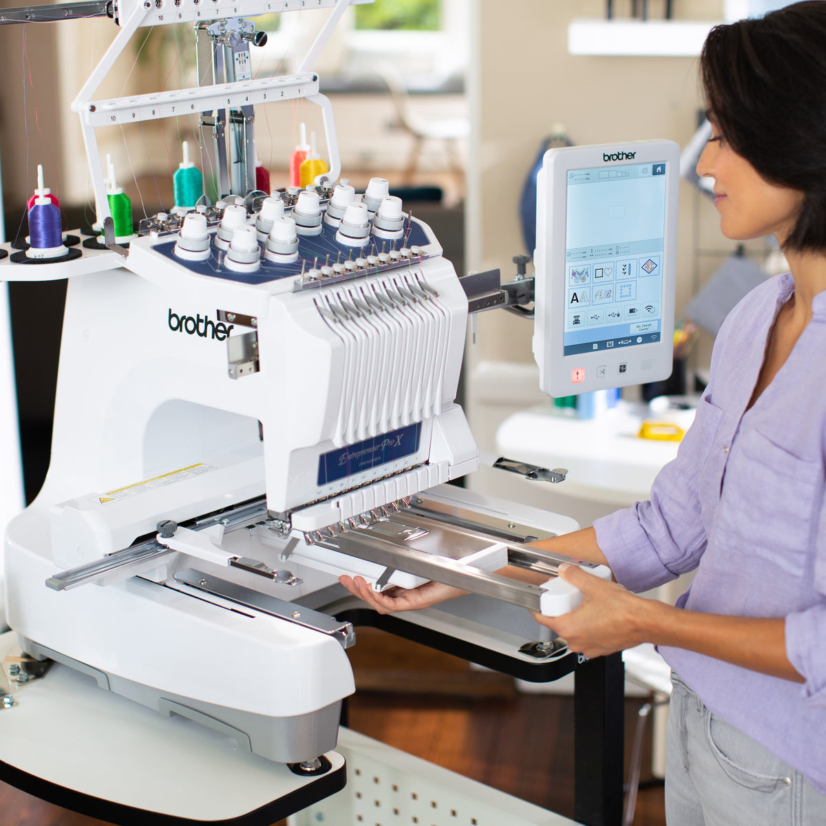Brother Monogram Machine Brother Entrepreneur Pro X 10-Needle Embroidery Machine