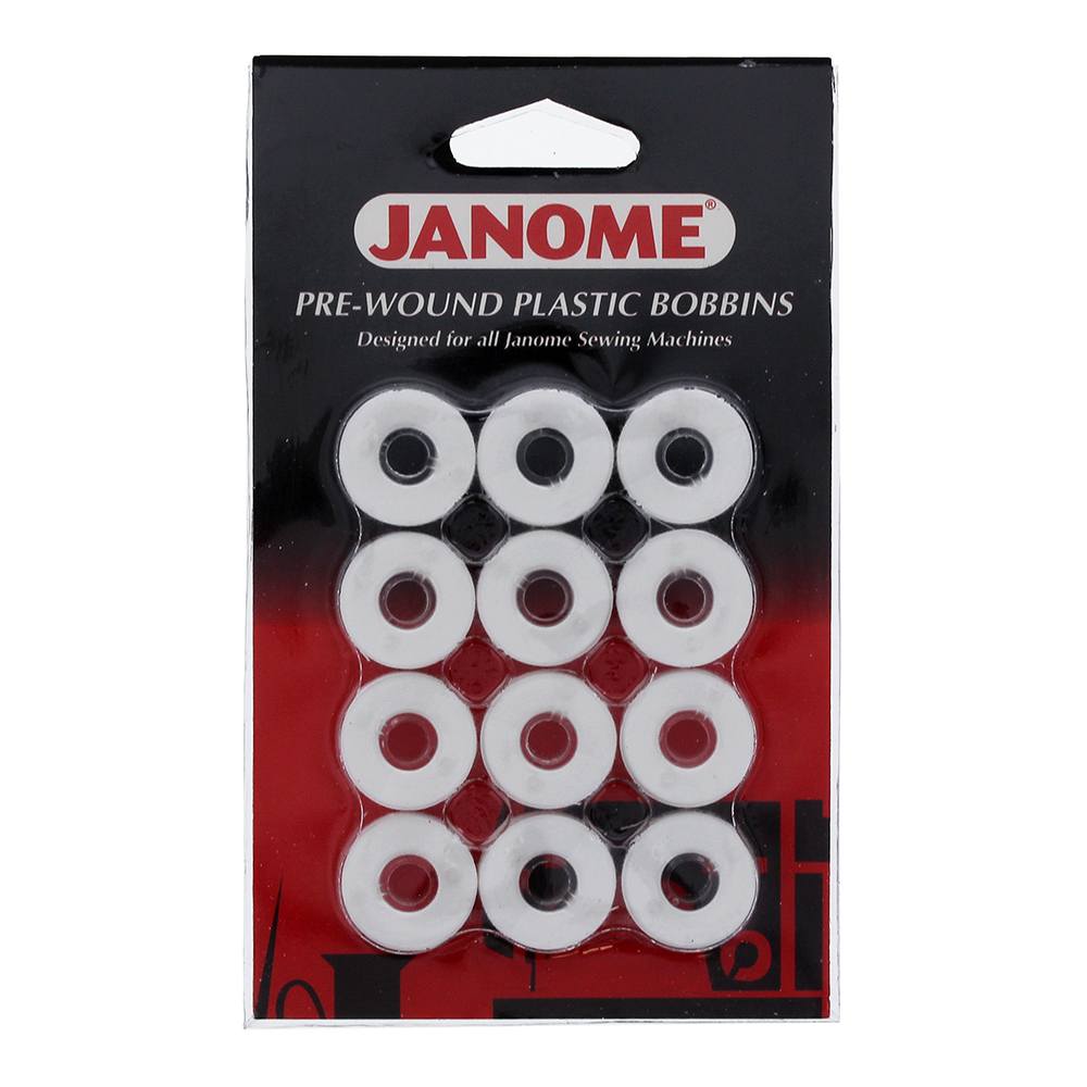 Prewound Bobbins White, 12pk, Janome #PREWW72 image # 70939