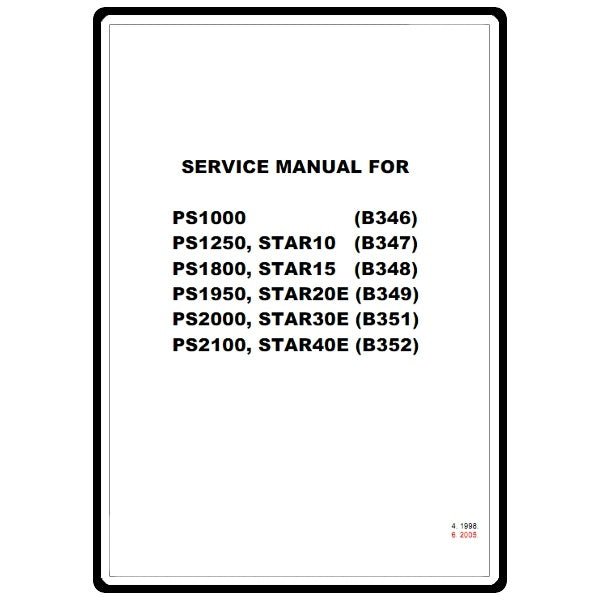 Service Manual, Brother PS2000 image # 10867