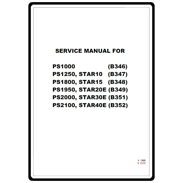 Service Manual, Brother PS2000 image # 10867