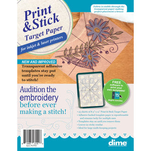 Dime, Print & Stick Target Paper (25pk) image # 103984