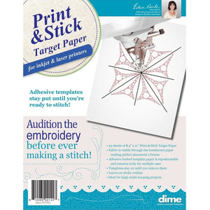 Dime, Print & Stick Target Paper (25pk) image # 103985