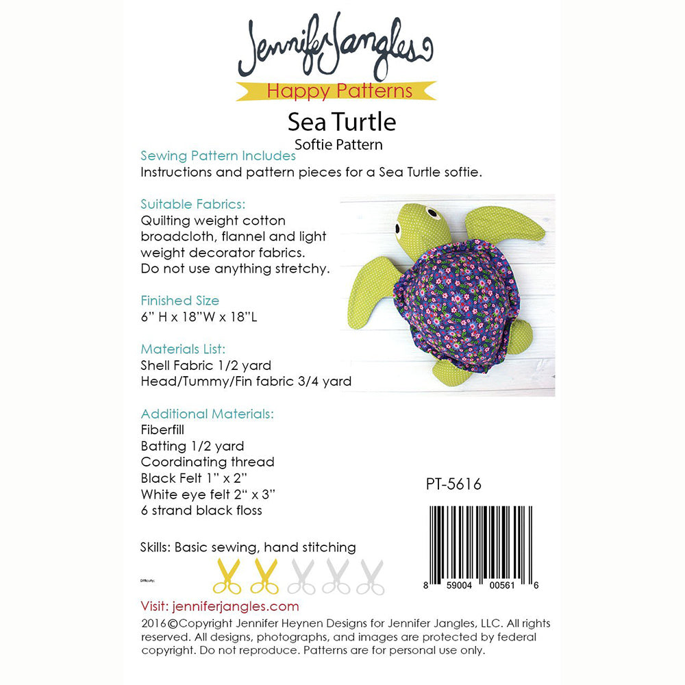 Sea Turtle Softie Toy Pattern image # 75066