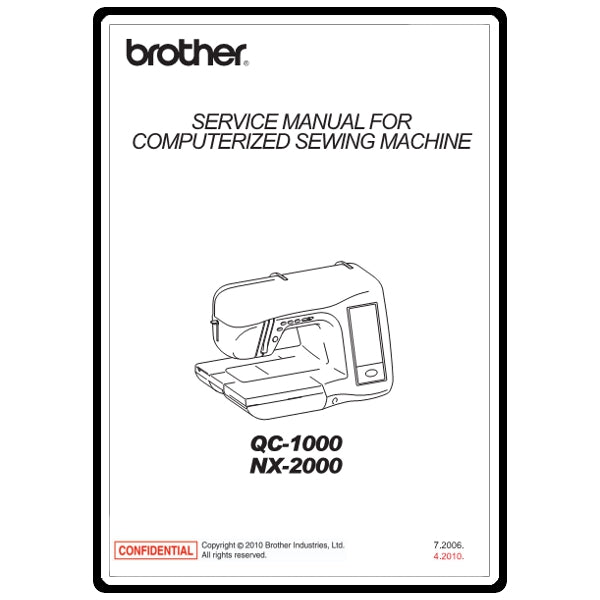 Service Manual, Brother QC1000 image # 22172