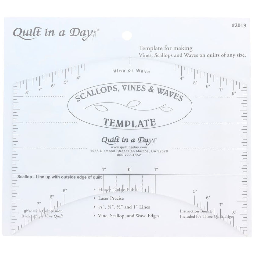 Scallops, Vines, and Waves Template Quilt in a Day