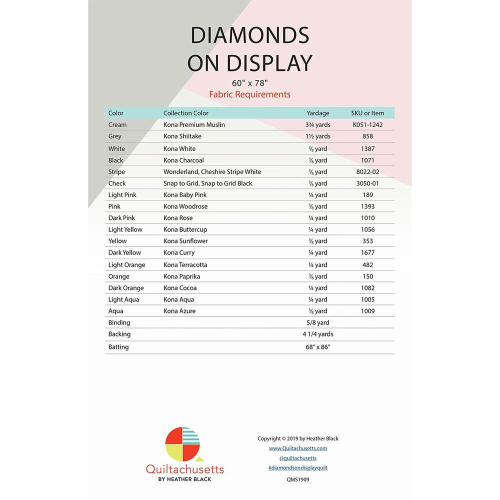 Diamonds On Display Quilt Pattern image # 64708