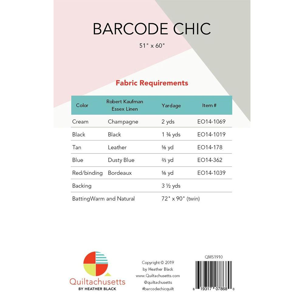 Barcode Chic Quilt Pattern image # 64713